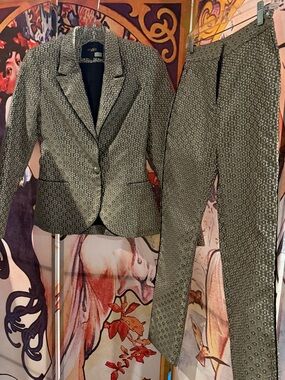Maje Paris Floral Jacquard Pant Suit -Sz 36